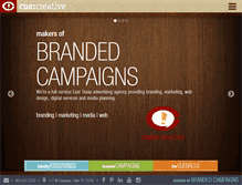 Tablet Screenshot of cuecreative.com